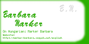 barbara marker business card